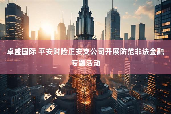 卓盛国际 平安财险正安支公司开展防范非法金融专题活动